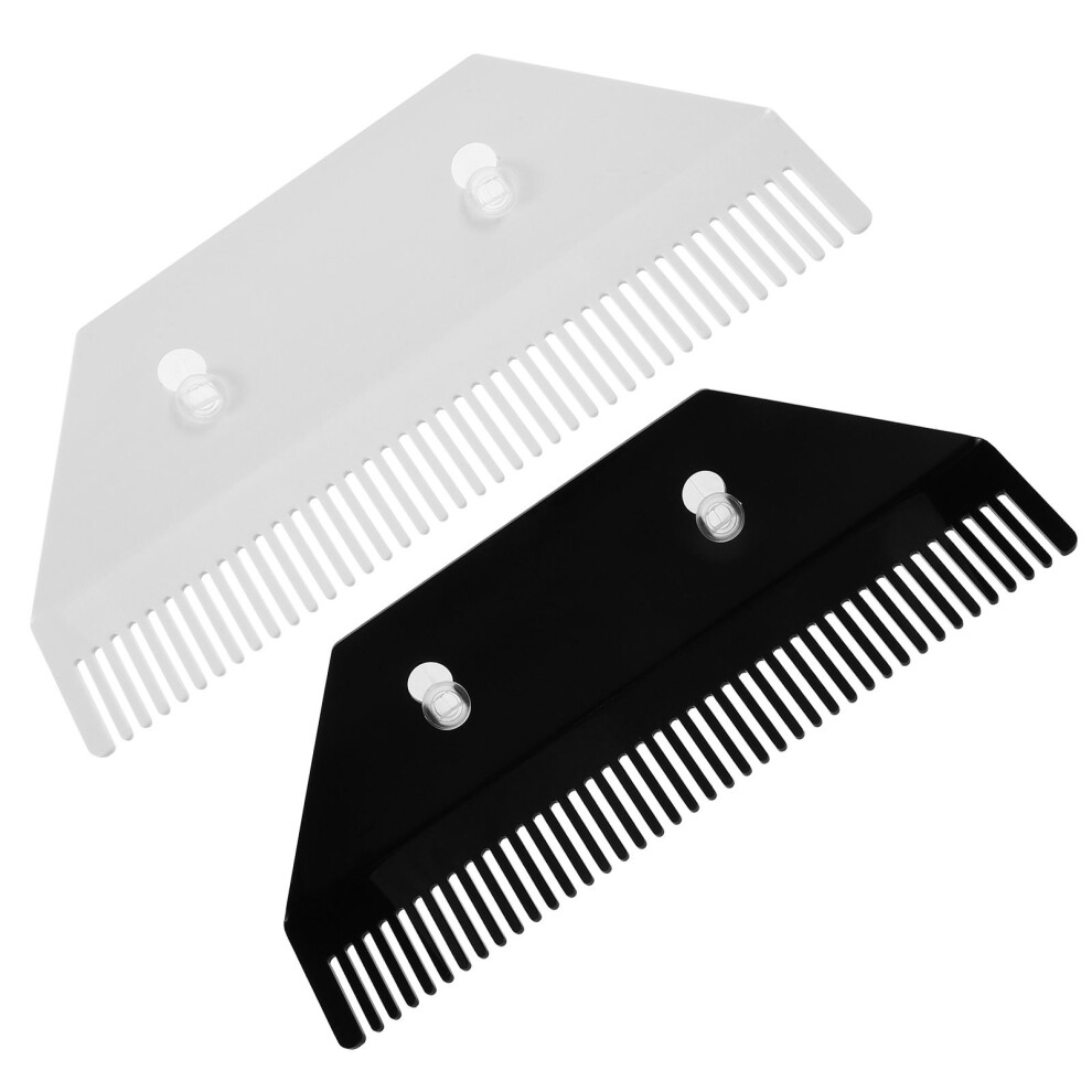 Aboofan Unisex 2Pcs Acrylic Hair Extension Holder Wall-Mounted Wig Display Rack