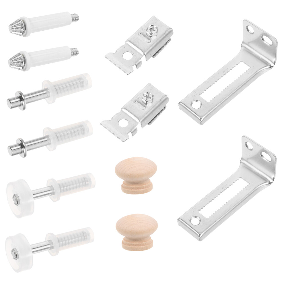 2 Sets Bifold Folding Door Pivot Hinge Kit With Top Brackets And Wheel 034170889264