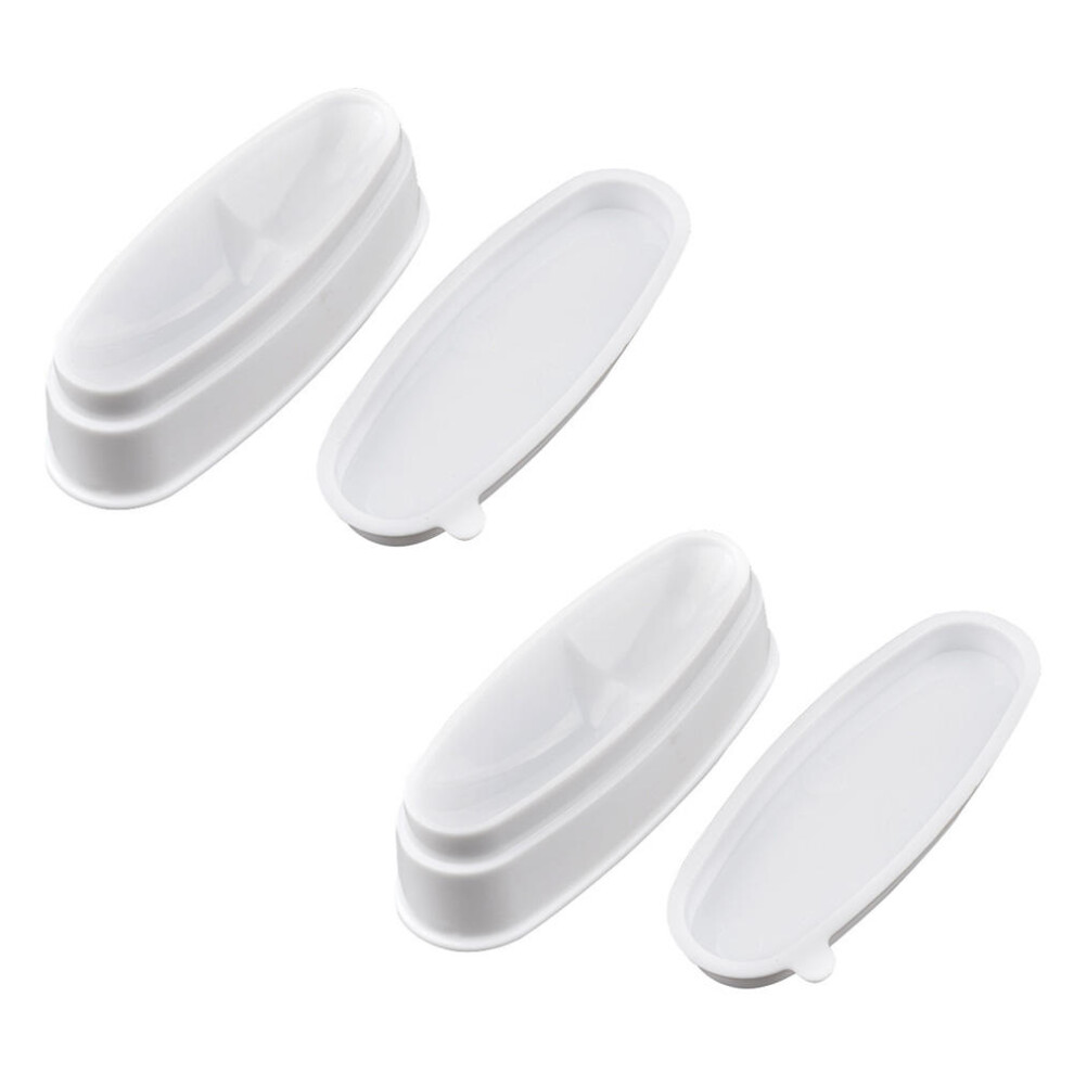Aboofan 4 Pcs Dipping Powder Nail Glitter Holders Durable French Dip Trays