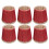 Small Fabric Wine Red Lampshade with Gold Edge for E14 Lamp 2
