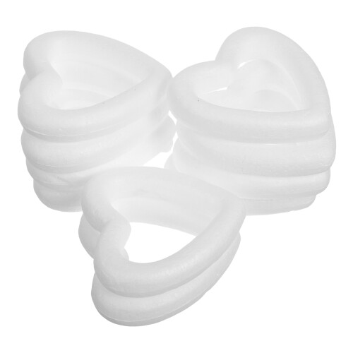 2 Pack Polystyrene Heart Wreath Valentine'S Day Craft Shape Frame