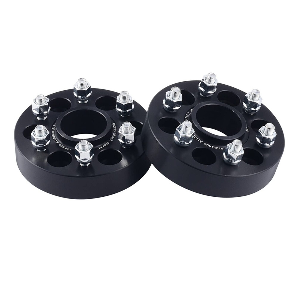 Wheel Spacer Aluminum 2-Piece Set Pcd 6X114.3 For Nissan Navara D40 Np300 Hubcentric M12x1.25 6-Lug 9393856147229