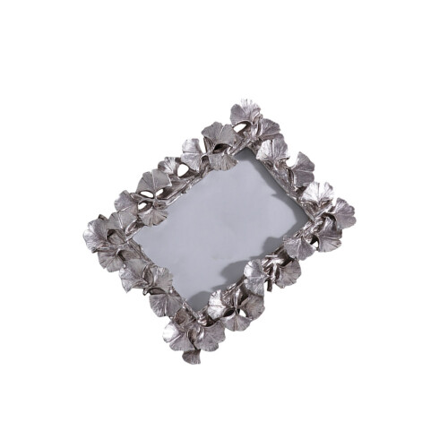 1Pc Silver Ginkgo Leaf Photo Frame Premium Decorative Tabletop Frame