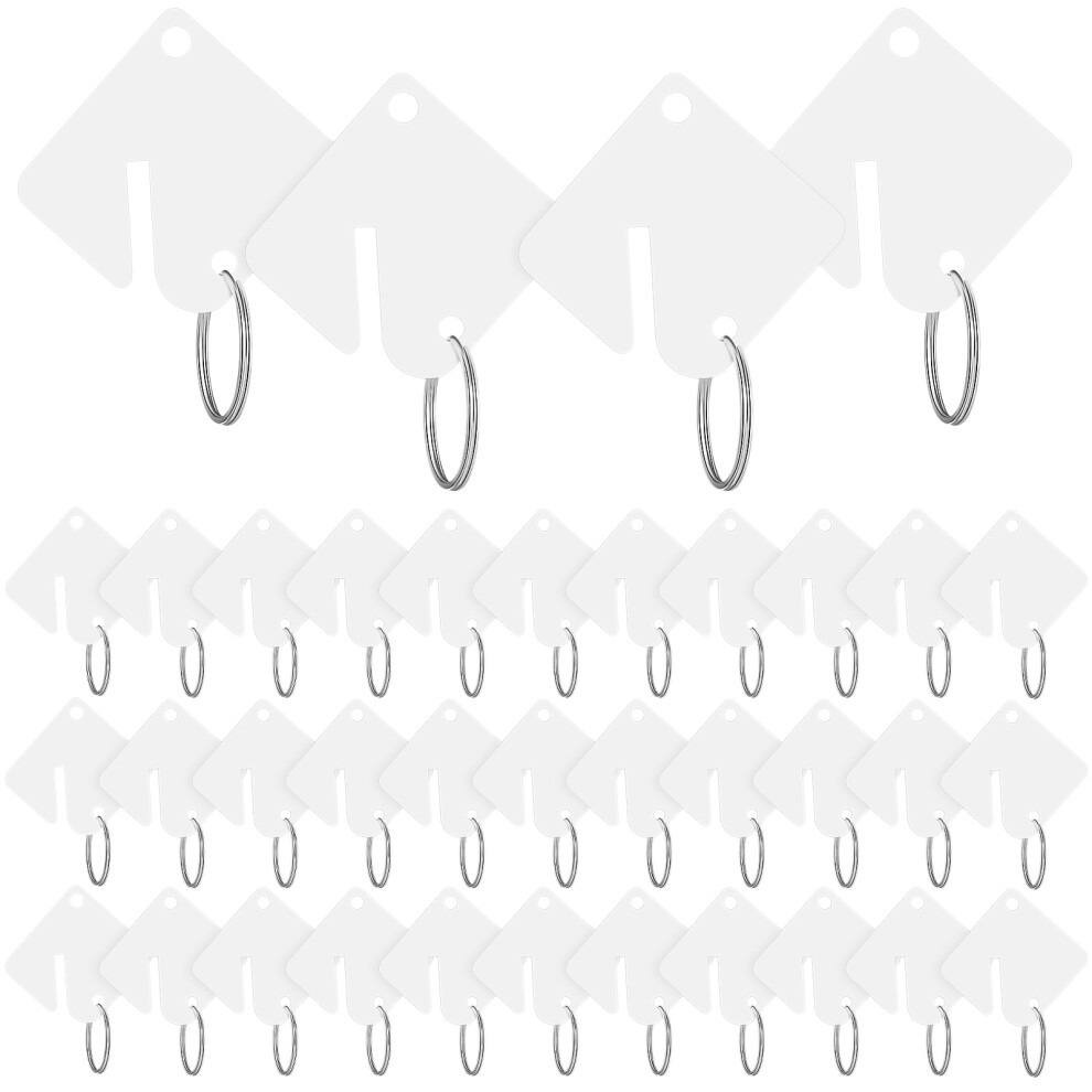240 Pcs Blank Key Tags With Split Rings For Labeling 013748054020