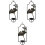 Set Of 3 Candlesticks Wall Sconces Hanging Holder 3