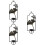 Set Of 3 Candlesticks Wall Sconces Hanging Holder 7