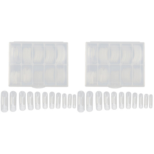 2 Boxes Nail Patch Art Tool Fingernail Molds Tips False Nails Gel 1