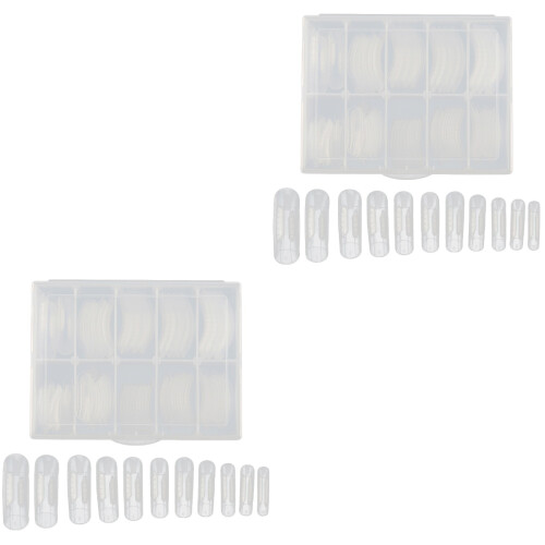 2 Boxes Nail Patch Art Tool Fingernail Molds Tips False Nails Gel 2