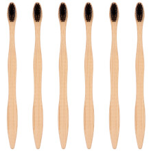 18 Pcs Wide Head Bamboo Toothbrush With Bristles Tooth Brush