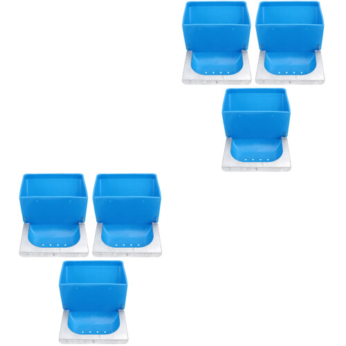 6 Pcs Feed Box For Rabbits Plastic Poultry Terrarium 2