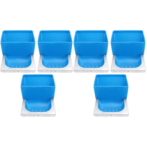 6 Pcs Feed Box For Rabbits Plastic Poultry Terrarium 1