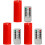 3 Sets Red LED Candle Lamps Smokeless with Remote 3