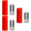 3 Sets Red LED Candle Lamps Smokeless with Remote 8