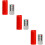 3 Sets Red LED Candle Lamps Smokeless with Remote 10