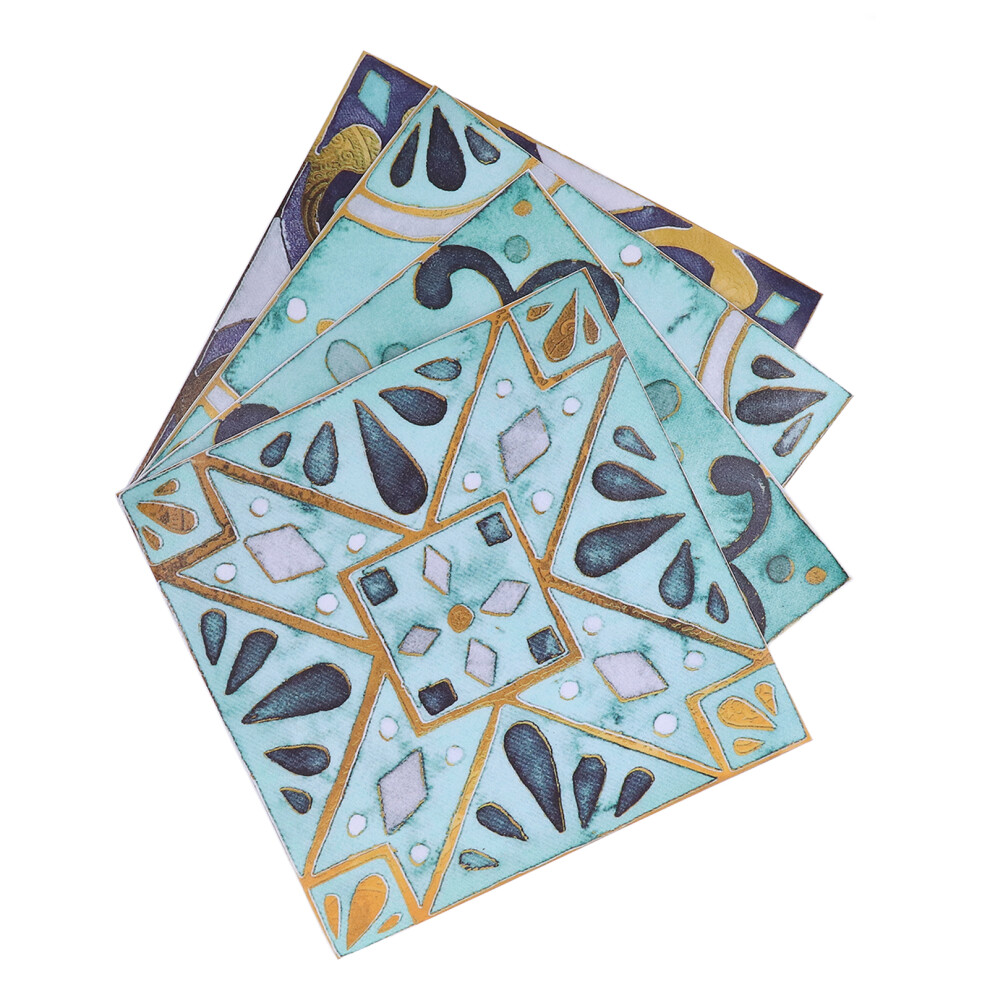 4Pcs/Set Antique Tile Stickers 30X30cm Waterproof Self Adhesive 685922867858