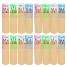 16 Sets Mini Colored Pencils with Sharpener in Tube