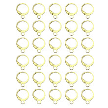 200Stk Runde Goldene Hebel-Ohrhaken DIY Ohrschmuck Zubehör