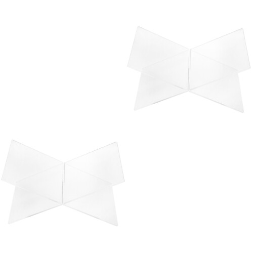 2 Pieces Document Stand Clear Book Holder Display Desktop Stands 2