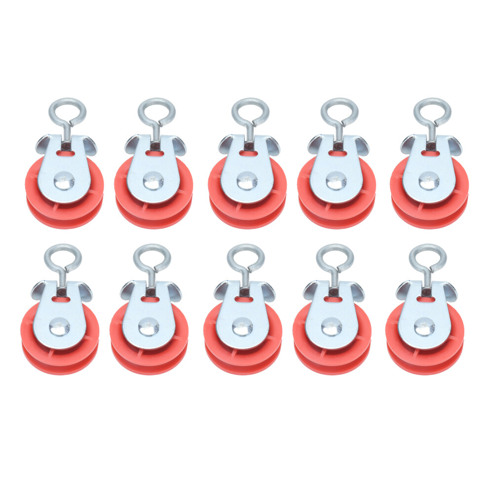 10Pcs Waterline Fixed Pulley Medium Metal Poultry Farm Use 685922868107