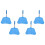 5Pcs Fly Swatter Blue Lightweight Flexible Racket Retractable 2