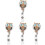 4Pcs Reusable Badge Clip Holder For Nurses Rotatable 4