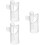 3Pièces Embouts Flûte Nylon Transparent Remplacement Compact Durable 9