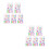 2 Pack Square Rhinestone Stickers Self-Adhesive Gems Child 4