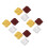 12 Packs Square Foil Wrappers For Chocolate Caramel Packaging 10