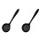 2Pièces Silicone Noire Long Manche Pour Filtrer Soupe 2