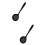 2Pièces Silicone Noire Long Manche Pour Filtrer Soupe 7
