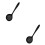 2Pièces Silicone Noire Long Manche Pour Filtrer Soupe 6
