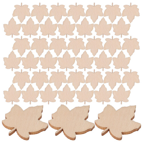 750 Pcs Unfinished Wooden Maple Leaf Cutouts For DIY Fall Decor