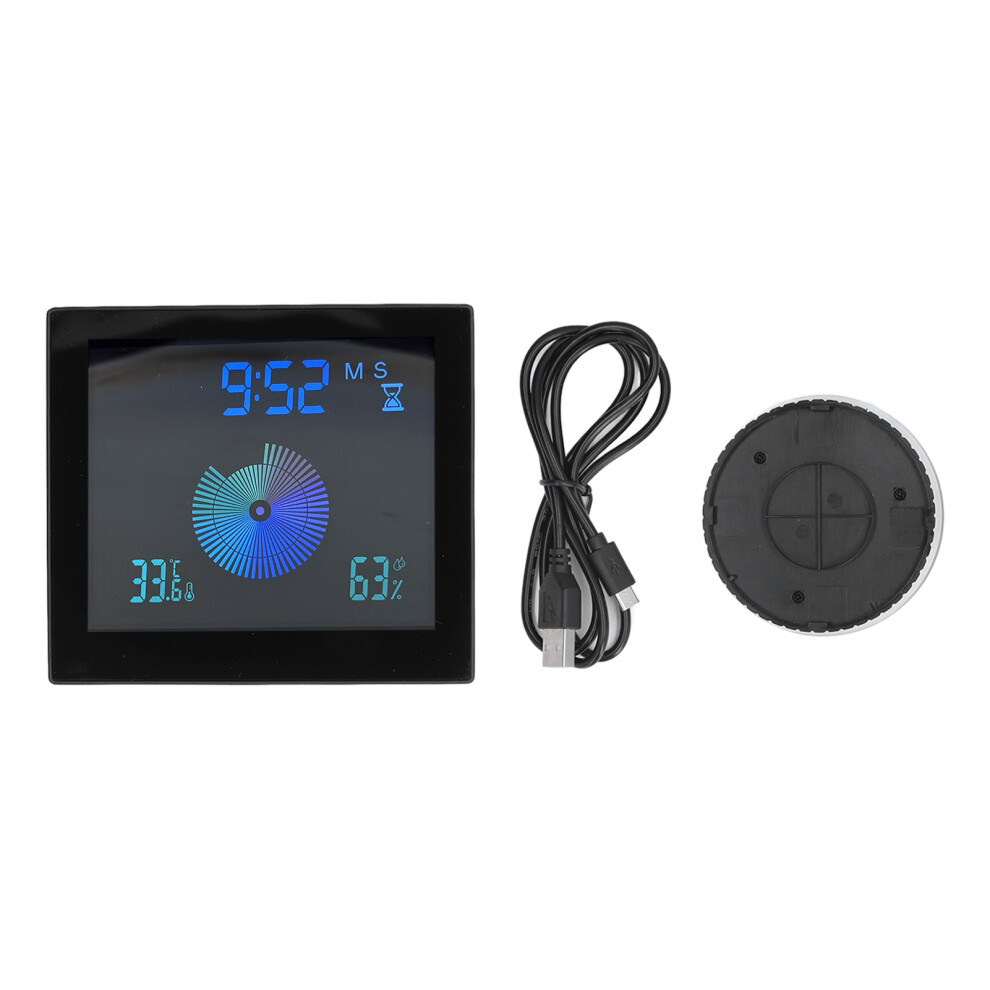 (Black) 5In Digital Shower Clock Timer Alarm Waterproof Black 685922870902