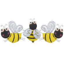 12 Pcs Iron Art Bee Hanging Wall Decoration Cartoon Ornament