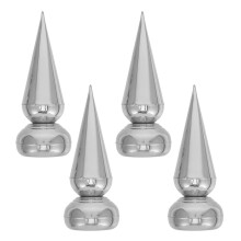 4Pcs Stainless Steel Fence Finials Topper Caps For Yard Garden