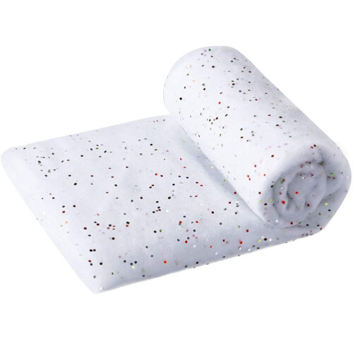 Artificial Snow Christmas Decoration Glitter Blanket Rug