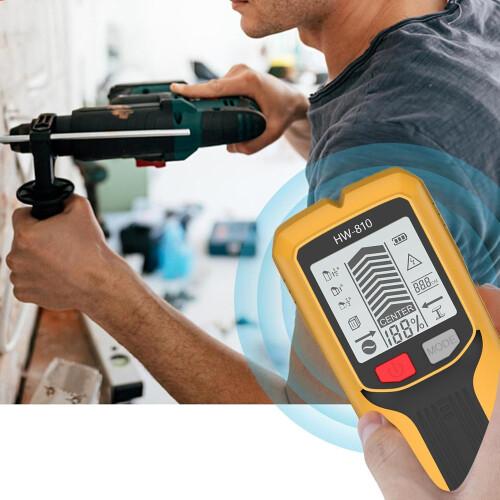 Stud Finder Wall Scanner Handheld LCD Display Multifunctional Electronic For Electrical Woodworking Yellow 1