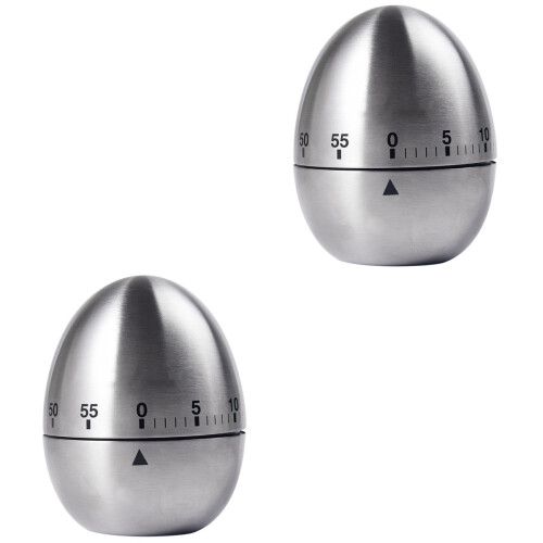 2Pcs Stainless Steel Egg Timer For Kitchen Cooking Reminder 2