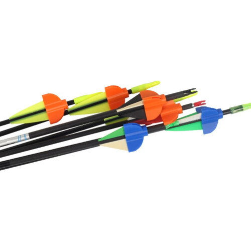 Fletching Protective Sleeve 6 Pieces Arrow Fletching Inserts Archery Bows Hunting Accessory 2