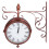 Wall Clock Battery Powered Retro Decoration for Lobby Garden 4