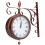 Wall Clock Battery Powered Retro Decoration for Lobby Garden 2