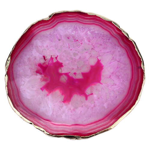 2 Pcs Agate Stone Coaster Round Heat Insulation Mug Pad 1