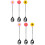 6 Pcs Daisy Stainless Steel Stirring Spoon Mixing Beverage Stick 7