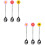 6 Pcs Daisy Stainless Steel Stirring Spoon Mixing Beverage Stick 6