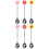 6 Pcs Daisy Stainless Steel Stirring Spoon Mixing Beverage Stick 5