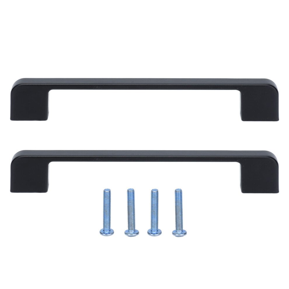 2Pcs Black Zinc Alloy Cabinet Pulls With Screws For Drawer Wardrobe 685922879493