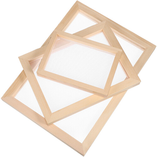 6 Pcs Paper Making Frames With Wooden Frame And Screens
