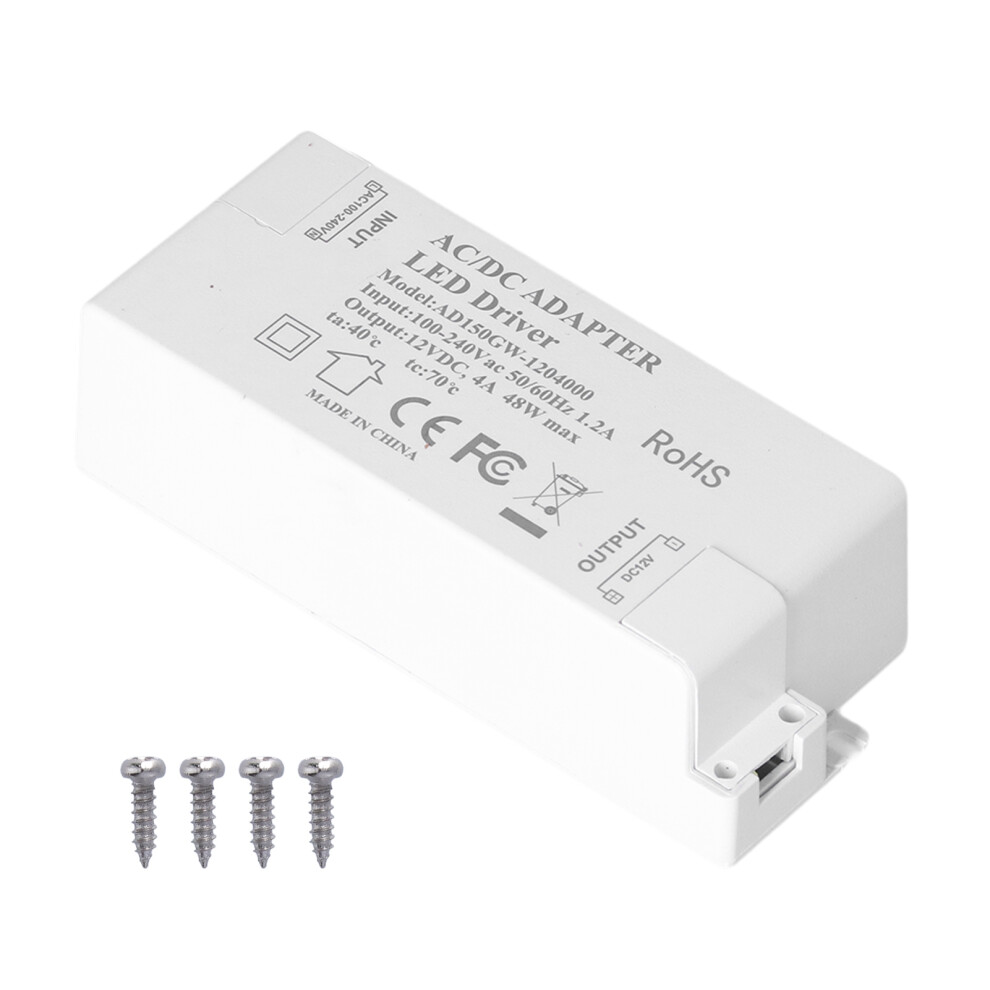 Led Driver Dc12v 4A 48W Transformer Home Ac100-240V 685922878021