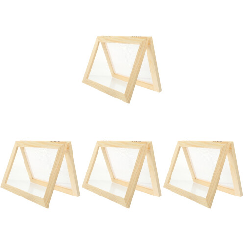4Pcs Wooden Paper Making Frame Mold Screen Mesh Tool 1