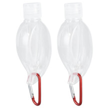 (Maple Leaf) 2Set 50ml Travel Bottle Keychain Flip Cap Leakproof Squeeze